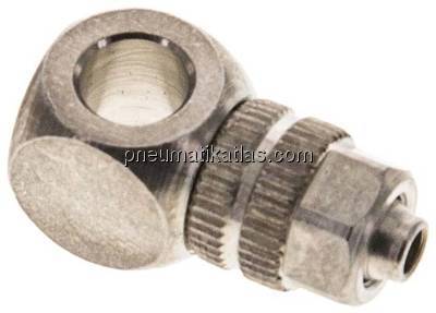 Verschraubung, L-Ringstück M 5-4,3x3mm, Messing vernickelt