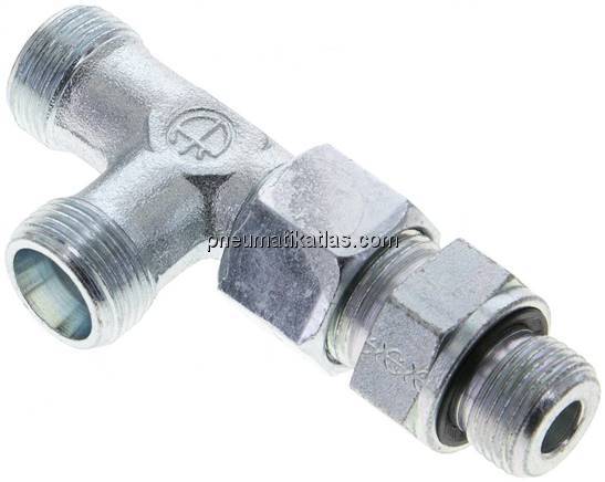 Einstellb. L-Schneidringverschraubung M 18x1,5-12 S (M20x1,5), ohne Mutter & Sch