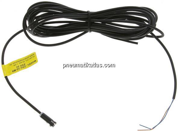 Zylinderschalter, 2-Leiter Solid-State Sensor, rote LED