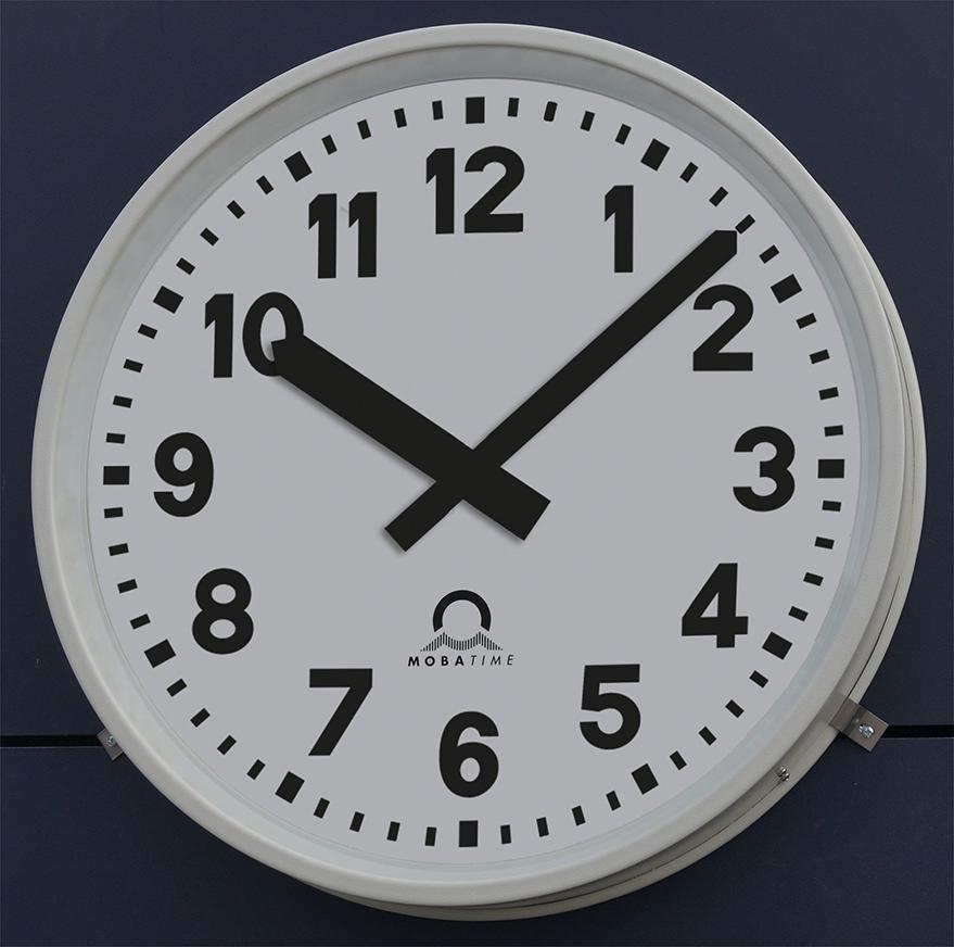 Außen-Funkuhr FLEXLINE Ø 80 cm Zifferblatt arabische Zahlen