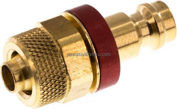 Kupplungsstecker (NW5) 8x6mm Schlauch, Messing