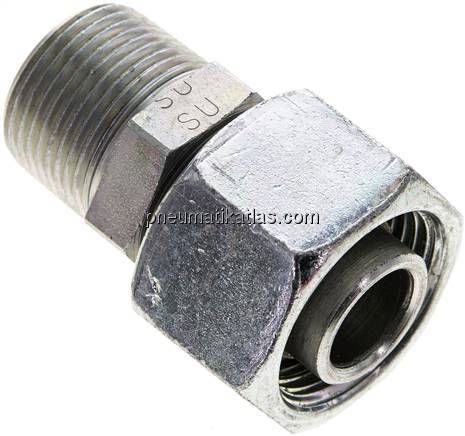 Einstellb. Schneidringverschr. 20 S-NPT 3/4", Stahl verzinkt