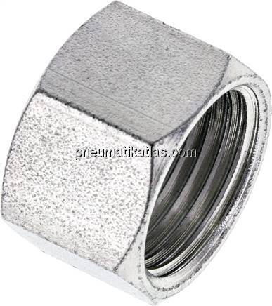 Überwurfmutter DN10, G 1/2", Bohrung 13,5mm, Stahl verz.