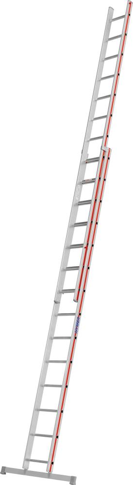 Schiebeleiter zweiteilig 2x14 Sprossen AH 7,40m HYMER