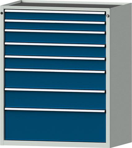 Schubladenschrank 4004 900x600mm, 8 SL,7035/5010