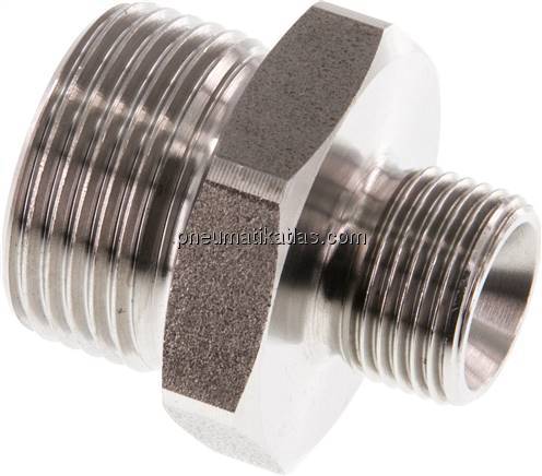 Doppelnippel G 3/4"-G 3/8", 1.4571