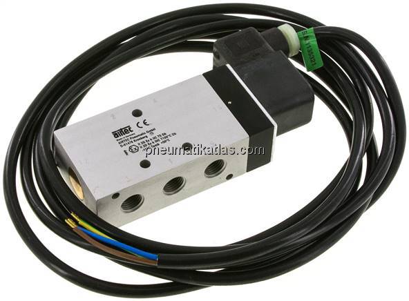 5/2-Wege Magnetventil, G 1/4", Feder, 24 V DC, ATEX-Zulassung