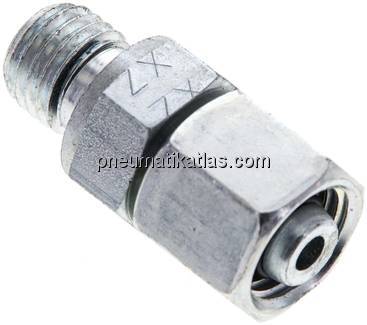 Einstellb. Schneidringverschr. M 12x1,5-8 L, Stahl verzinkt