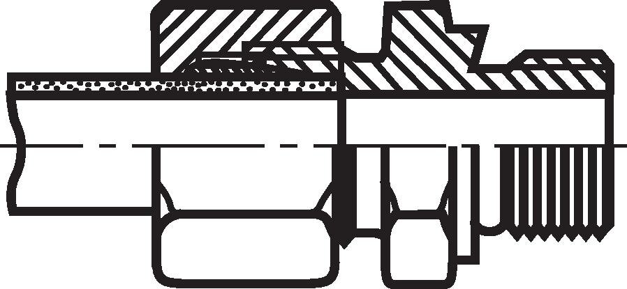 Zeichnung: Gerade Einschraubverschraubung, metrisc
