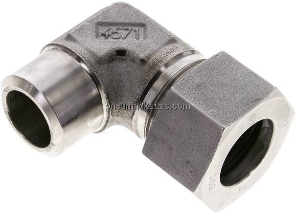 Winkel-Anschweißverschraubung 30 S (M42x2), 1.4571