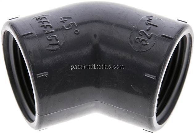 45°-Winkel Rp 1" (IG), PVC-U