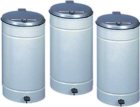 Abfallbehälter m.Pedal H700 mm D450 mm grau VAR