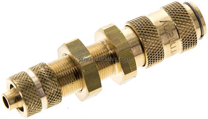 Schott-Kupplungsdose (NW2,7) 6x4mm Schlauch, Messing