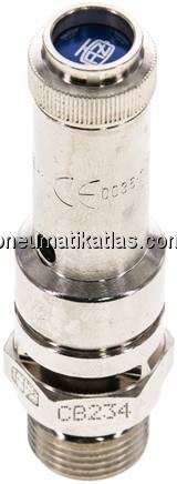 TÜV-Sicherheitsventil G 3/8" (DN8), 7,50 bar, Messing vernickelt