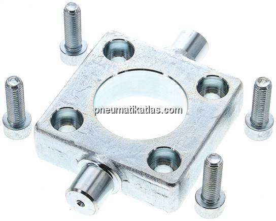 ISO 15552-Flanschschwenkbefestigung 50 mm, Stahl verzinkt