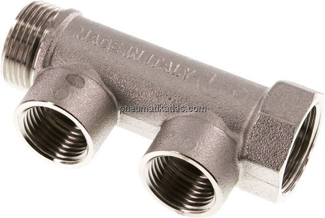 Verteilerrohr G 3/4"(IG/AG), Abgang 2x G 1/2" (IG)