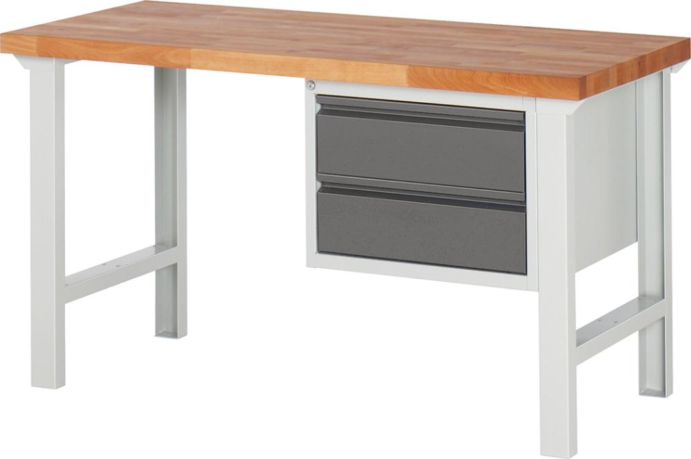 Werkbank Serie Basic 7 Modell 7125-1 B1500xT700xH840mm RAL7035/7016