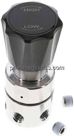 Hochdruck-Druckminderer, NPT 1/4", 0,7 - 104 bar, 1.4404