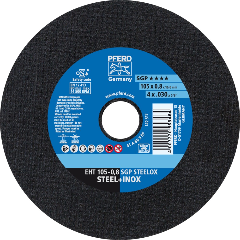 Trennscheiben EHT 105-0,8 SGP STEELOX/16,0