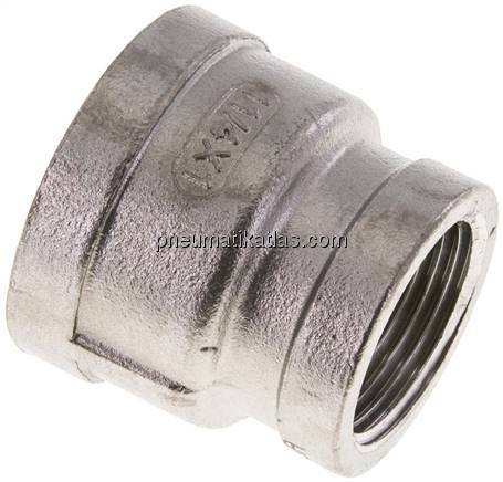 Rundmuffe NPT 1-1/4"-NPT 1", 1.4408