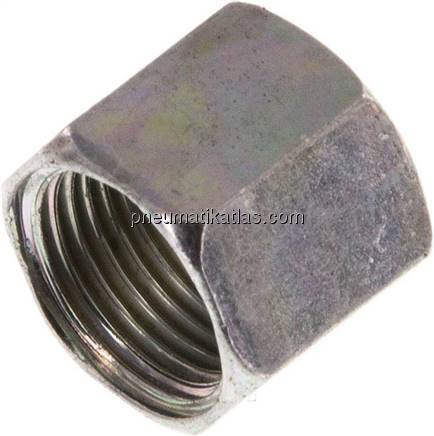 Überwurfmutter f. Schneidringverschr. 8 LL (M12x1), Stahl verzinkt