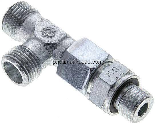 Einstellb. L-Schneidringverschraubung M 16x1,5-10 S (M18x1,5), ohne Mutter & Sch