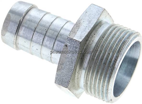 Schlauchnippel 25 S (M36x2), 21 - 22mm, Stahl verzinkt