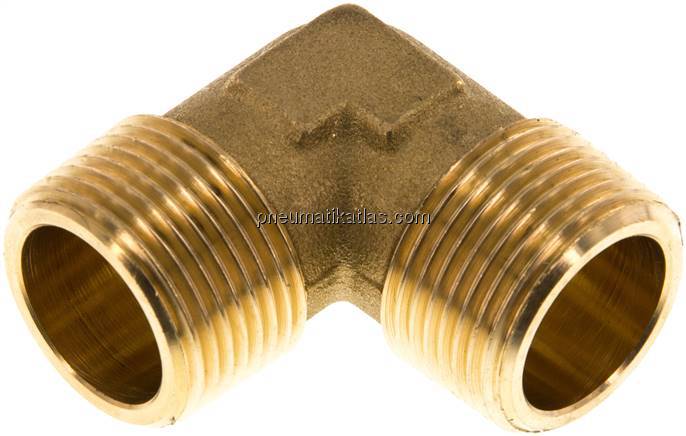 90°-Winkel R 3/4" (AG), Messing