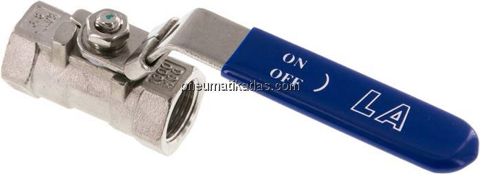 1-teiliger Edelstahl-Kugelhahn, G 3/8", 0 - 63bar