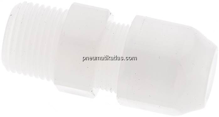 Gerade Verschraubung R 3/8"-10x8mm, PVDF (FDA)