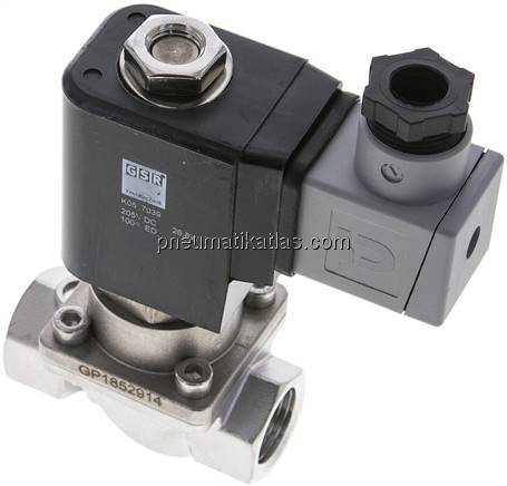 2/2-Wege ES-Magnetventil G 1/2", 0-16 bar, stromlos geöffnet (NO)