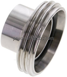 Gewindestutzen (Milchgewinde) Rd 58 x 1/6"-35,0mm, 1.4404