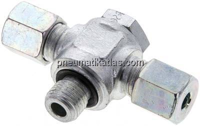 T-Schwenkverschraubung G 1/4"-6 S (M14x1,5), Stahl verzinkt