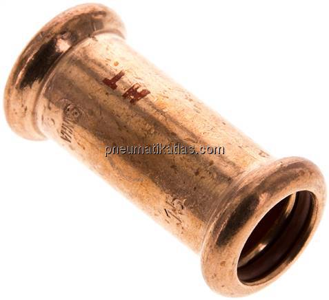 Pressfitting, Schiebemuffe, 15mm, Kupfer / Kupferlegierung