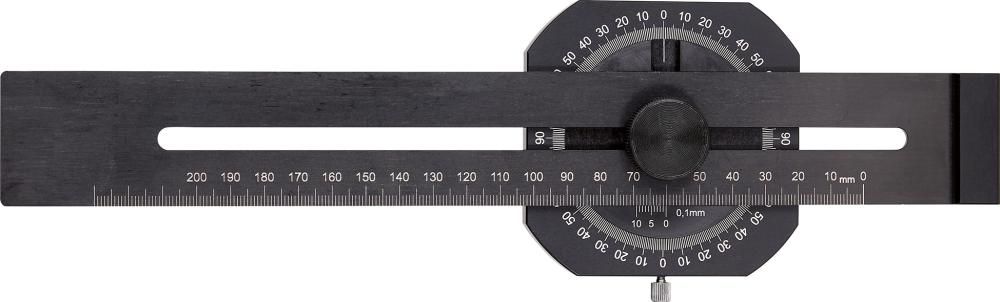 Streichmaß mit Gradmesser300mm FORTIS