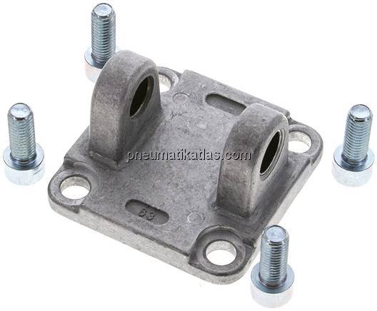 Gabelschwenkbefestigung für Kompaktzylinder 63 mm