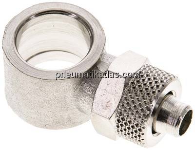 Verschraubung, L-Ringstück G 1/4"-8x6mm, Messing vernickelt