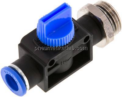 3/2-Wege-Absperrventil R 3/8"-10mm, Gewindeseite entlüftend