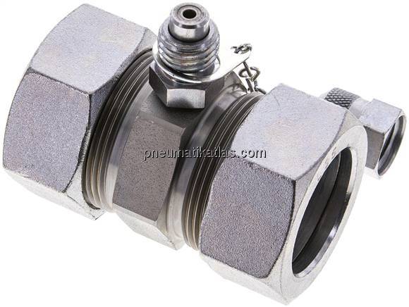 Messanschluss M16x2, 35 L (M45x2)-HD-Verschraubung, Stahl verzinkt