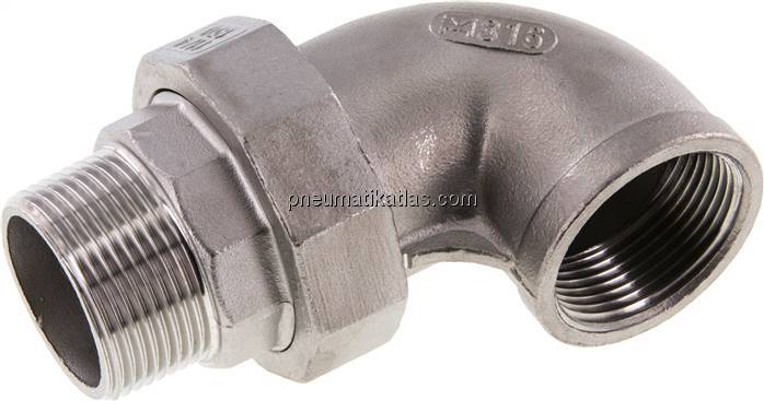 Winkel-Verschraubung konisch dichtend Rp/R 1-1/4"(IG/AG)