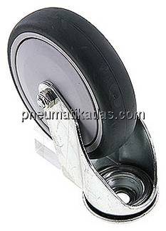 Apparaterolle, Rückenloch 12,2 mm, Lenkrolle, 125mm