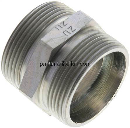 Gerade Schneidringverschraubung 35 L (M45x2), ohne Mutter & Schneidring, Stahl v