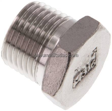 Verschlussstopfen Außenskt. NPT 1/2", 1.4408