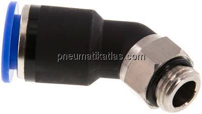 45°-Steckanschluss G 1/4"-12mm, IQS-Standard