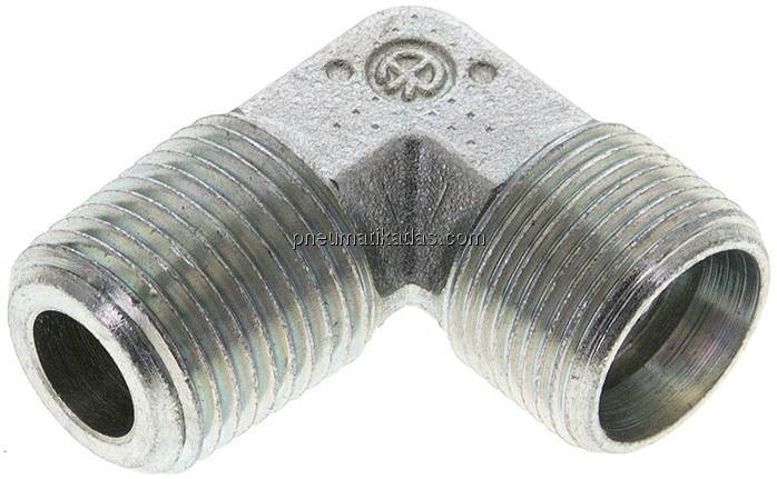 Winkel-Schneidringverschraub. NPT 1/2"-15 L (M22x1,5), ohne Mutter & Schneidring