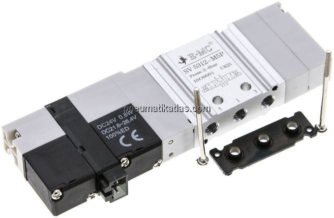 Magnetventil für S1V, 5/3-Wege (Mittelstellung belüftet)