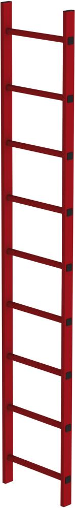 Schachtleiter 9 Sprossen L 2,52 m B450 mm LW 300 mm GFK