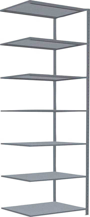 Steckregal B1000xT800xH3000 mm Anbaufeld 7 Böden vzk Fachlast 250kg