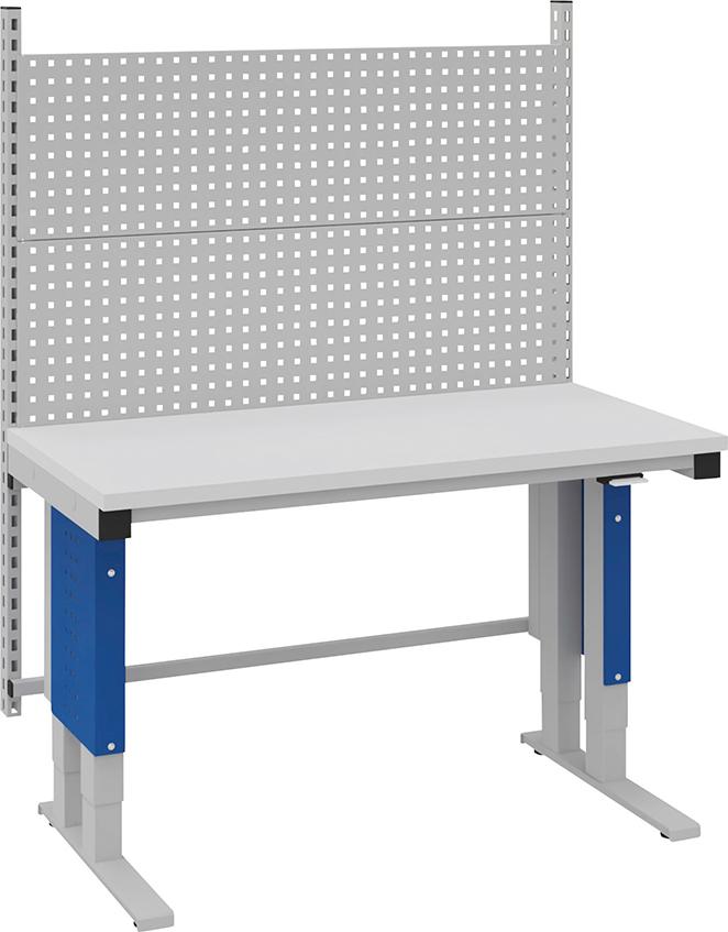 Systemtisch Multi4motion B1280xT700/765xH730-1330 Basic starter mit Aufbau Tischplatte Hartlaminat