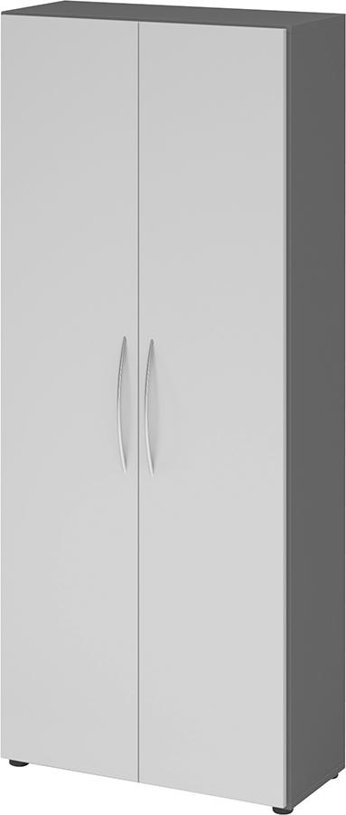 Schrank 4100 BM, 5 OH K: Graphit / F: Grau 80x34,6x188 cm (BxTxH)